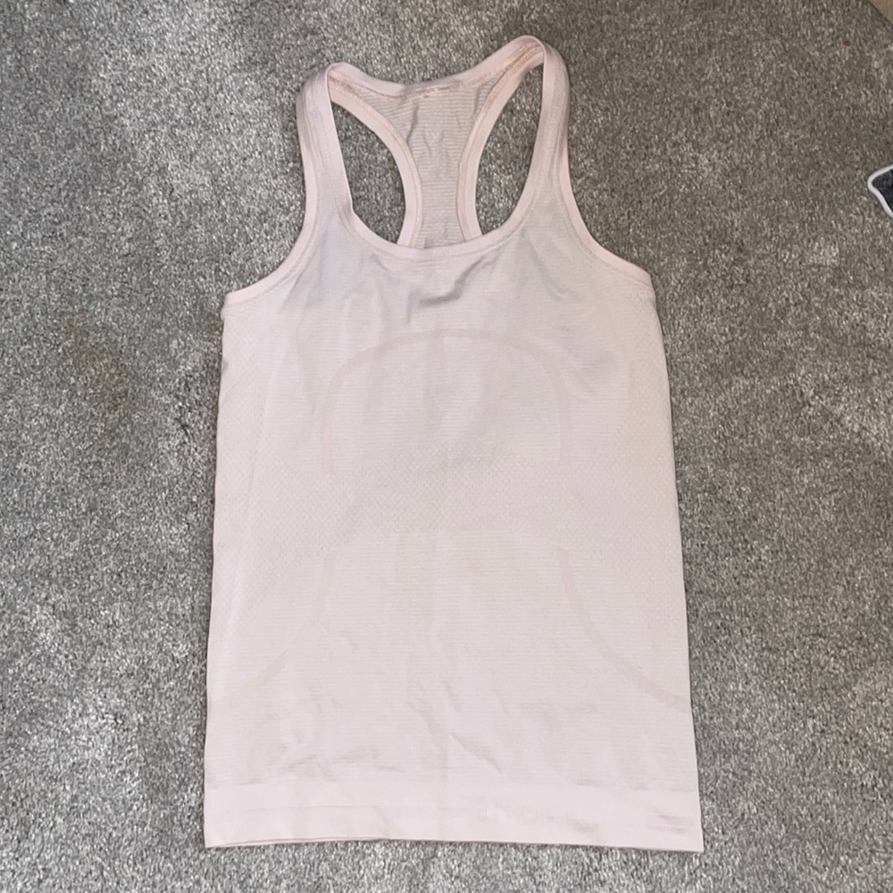 light pink lulu lemon tank top